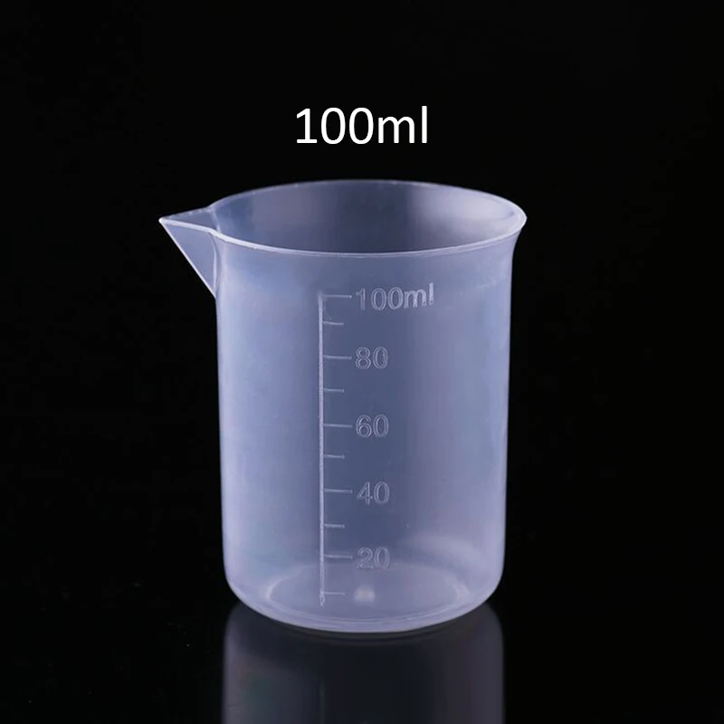 50ML/100ML/300ML/500ML Graduated Cup Measuring Cup Kitchen Baking Supplies Transparent Plastic Beaker Cup With Scale Chemical La