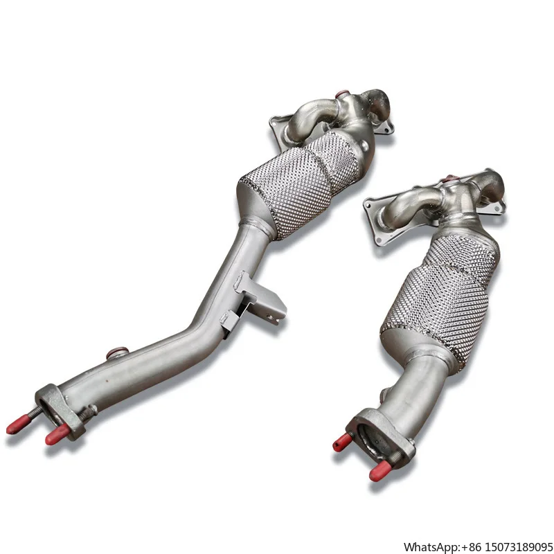 30.High Performance Stainless Steel High-Flow Front Pipe With Catalytic Converter for  325/330 E90/E92/E93 05-12