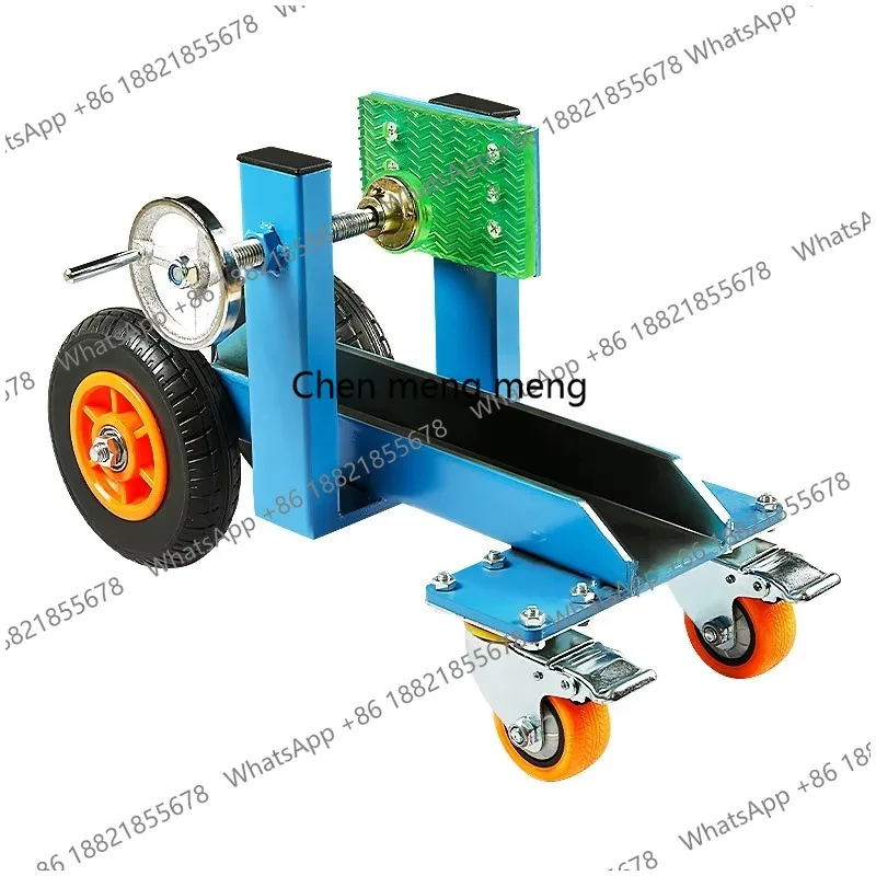 Heavy Duty Four-Wheel Portable Hand-Pushed Trolley  Sturdy Window  Door Transport Cart for Construction Sites Building Materials