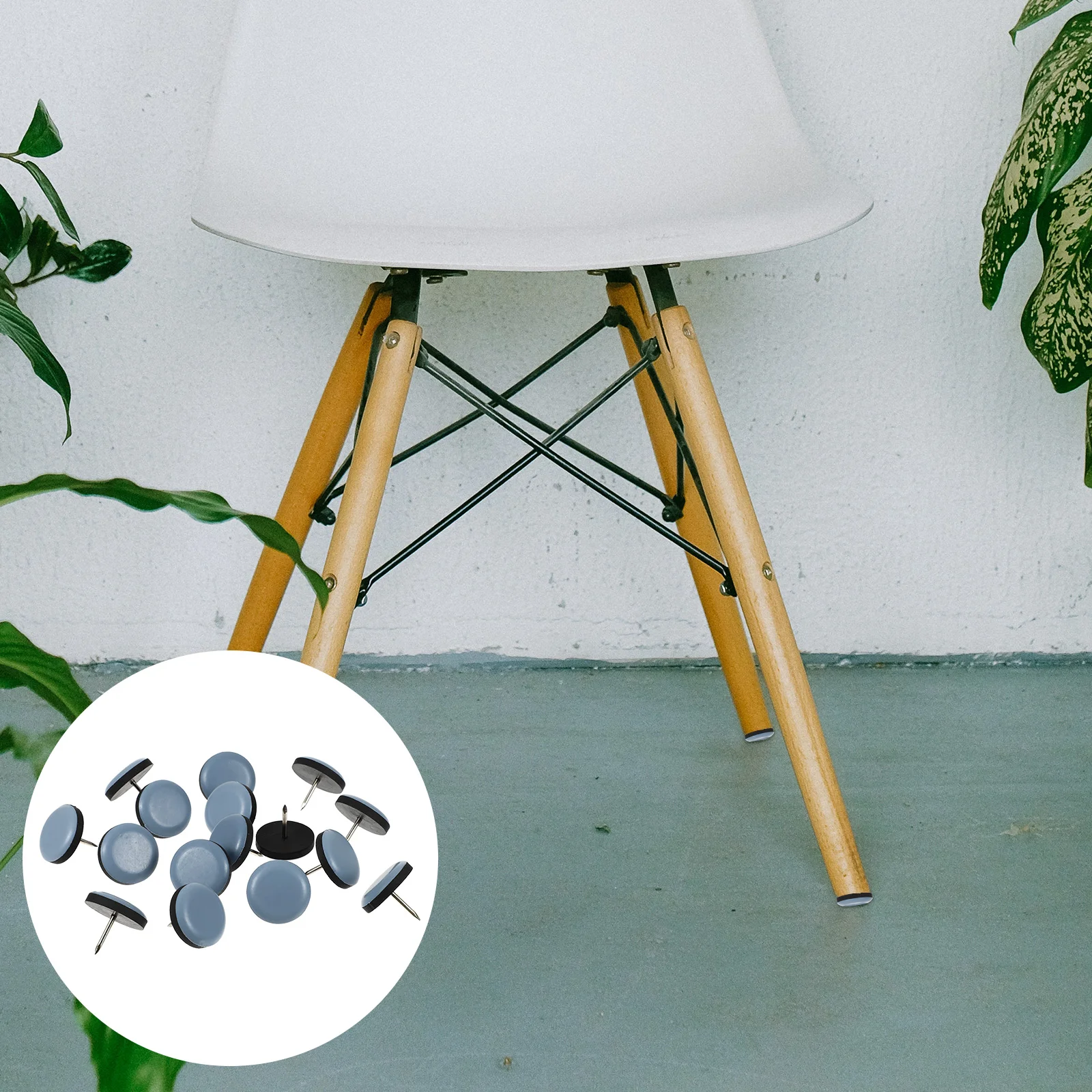 16 Pcs Furniture Slides Skate Chair Tacos Chairs Legs Slider Pad for Pads Floor Sliders Carpet Glides Hardwood Floors Nail