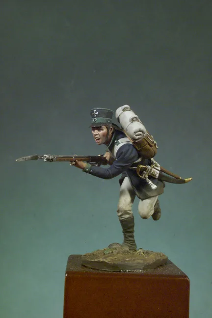 Kit de figuras de resina de 54mm, modelo de juguete de infantería de Prusia, envío gratis