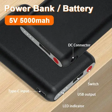 Guanti riscaldati Batteria Power Bank 5V 5000mAh ricaricabile per gilet riscaldanti, calzini riscaldanti, batterie esterne invernali Alimentazione mobile