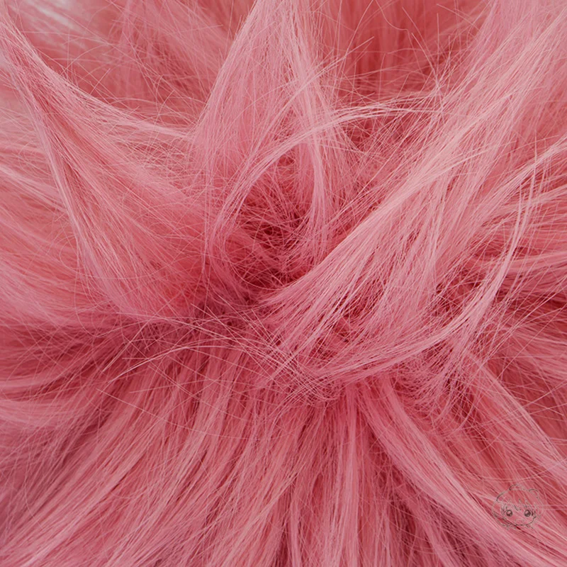 Pelucas de Cosplay de Anime Ashido Mina con tocado, peluca de Cosplay de My Hero Academia, pelo sintético resistente al calor para fiesta + gorro de peluca gratis