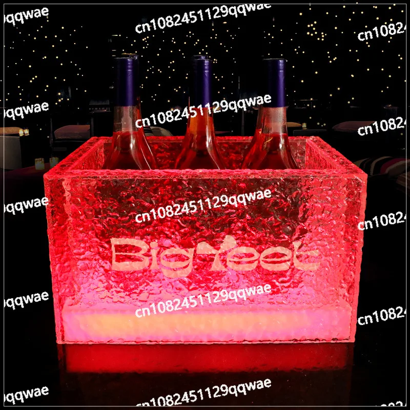 LED luminous ice bucket high wine frame acrylic  ktv trough bar cocktail box seal beer box
