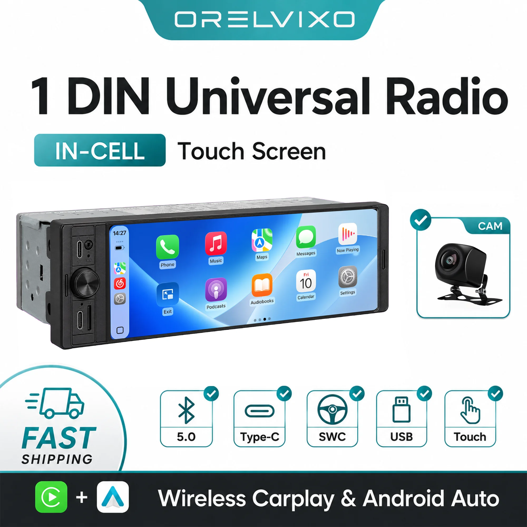1 DIN Car Radio 6.36