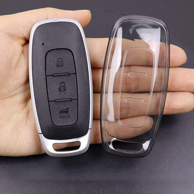 Funda Protectora Transparente de TPU Suave Negra para Llave de Auto Nissan X-TRAIL, SYLPHY, Altima, Qashqai, Pathfinder, Kicks, Ariya 2022-2026