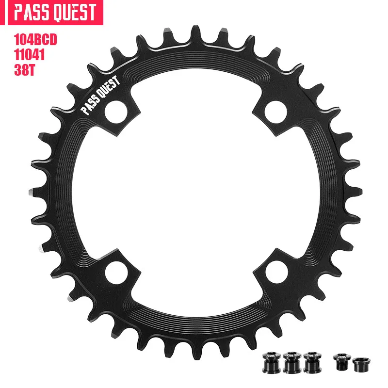 PASS QUEST 104BCD mountain bike single disc positive and negative tooth disc tooth plate 7075 aluminum, disc/oval disc