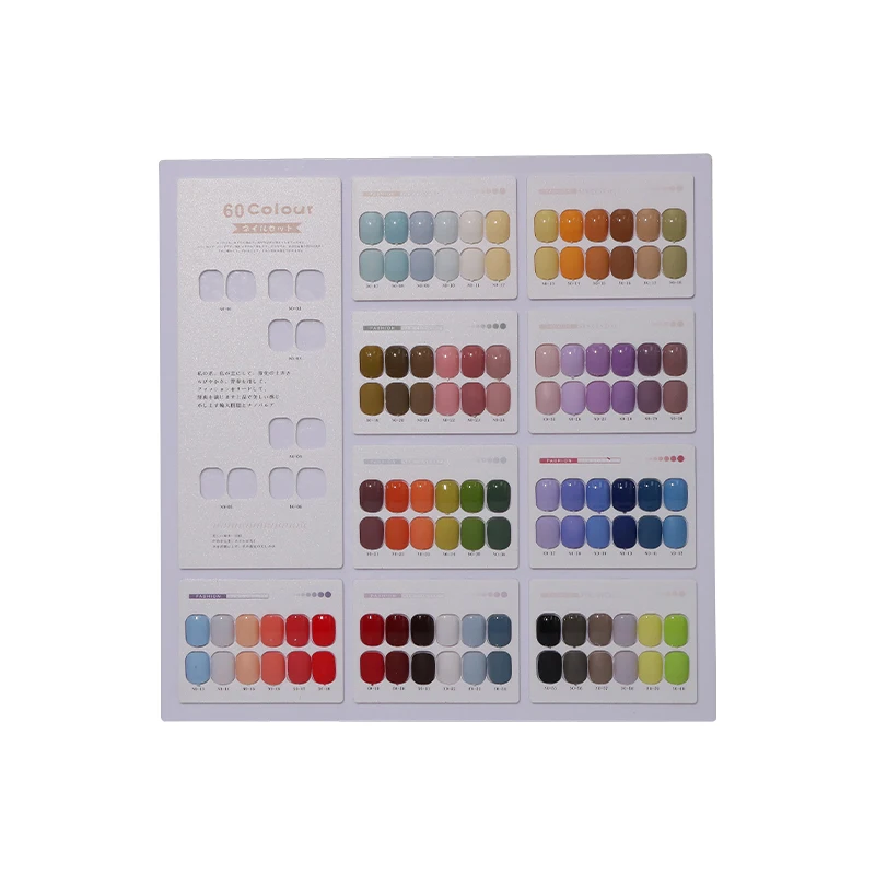 24/48/60/88/96 Kleur Acryl Nagelgel Lak Display Kaart Kleur Boek Grafiek Nail Art Salon Manicure Oefenbord