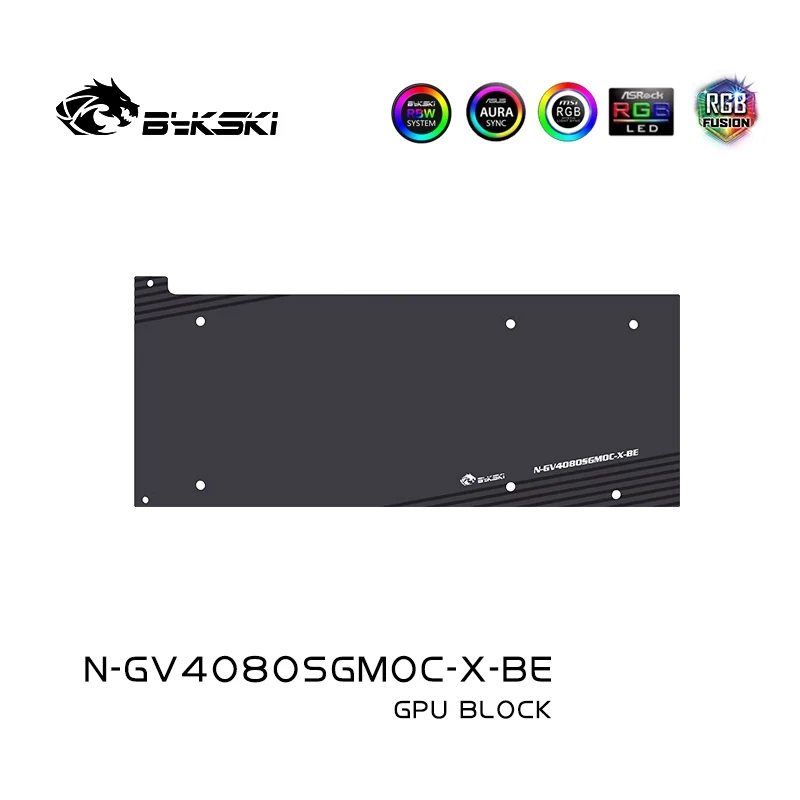 Imagem -05 - Bykski-gpu Water Block para Gigabyte Geforce Rtx 4080 Placa Gráfica Super Watercooler 5v 3pin Argb Sync N-gv4080sgmoc-x