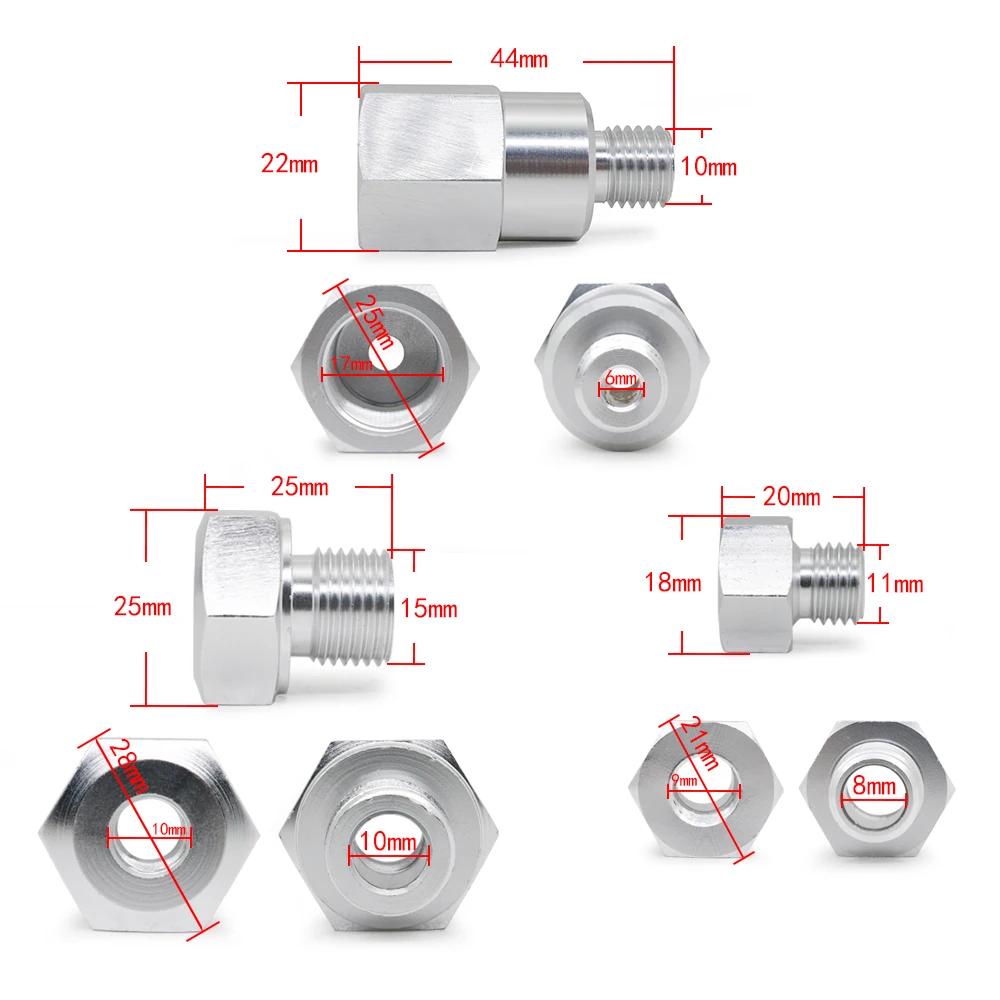 LS Engine Swap M16x1.5/M12x1.5 1/8 NPT Aluminum Oil Pressure Sensor Adapter Connector and M12*1.5 to 3/8\