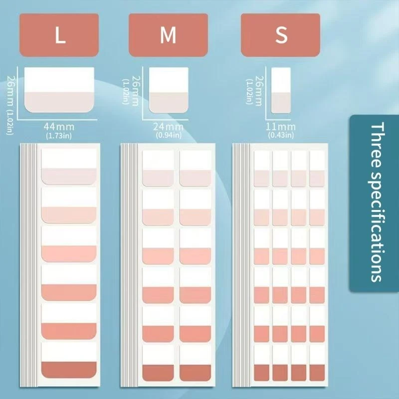 ملصق مؤشر لاصق 96GE 60/120/240 قطعة تسميات مؤشر PET قراءة علامات صفحة الملاحظات