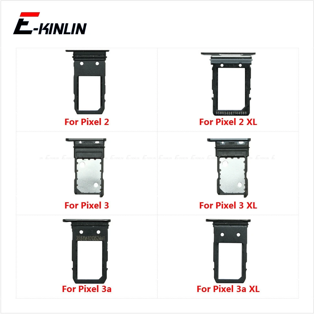 

Sim Micro SD Card Socket Holder Slot Tray Reader For Google Pixel 2 3 3a XL Adapter Container Connector Parts