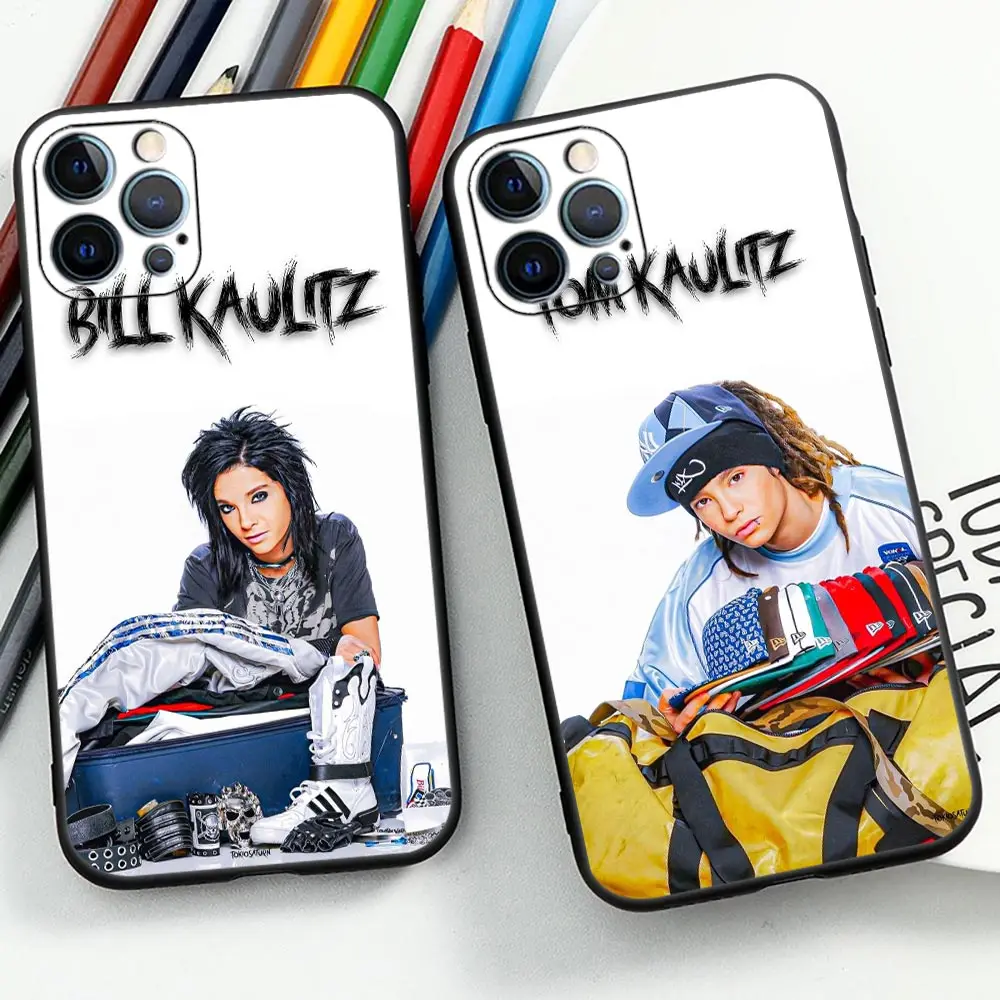 Tom Bill Kaulitz Tokio Hotel For iPhone 11 Case For iPhone 12 13 Mini 14 15 Pro Max Cases 8 7 Plus X XS XR SE Cqoue Black Cover