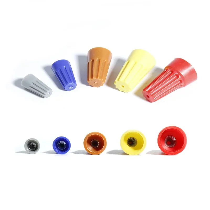 25-80pcs P1 P2 P3 P6 Colorful Wire Caps Electrical Connectors Screw Terminals With Spring Insert Twist Nuts Caps Connection