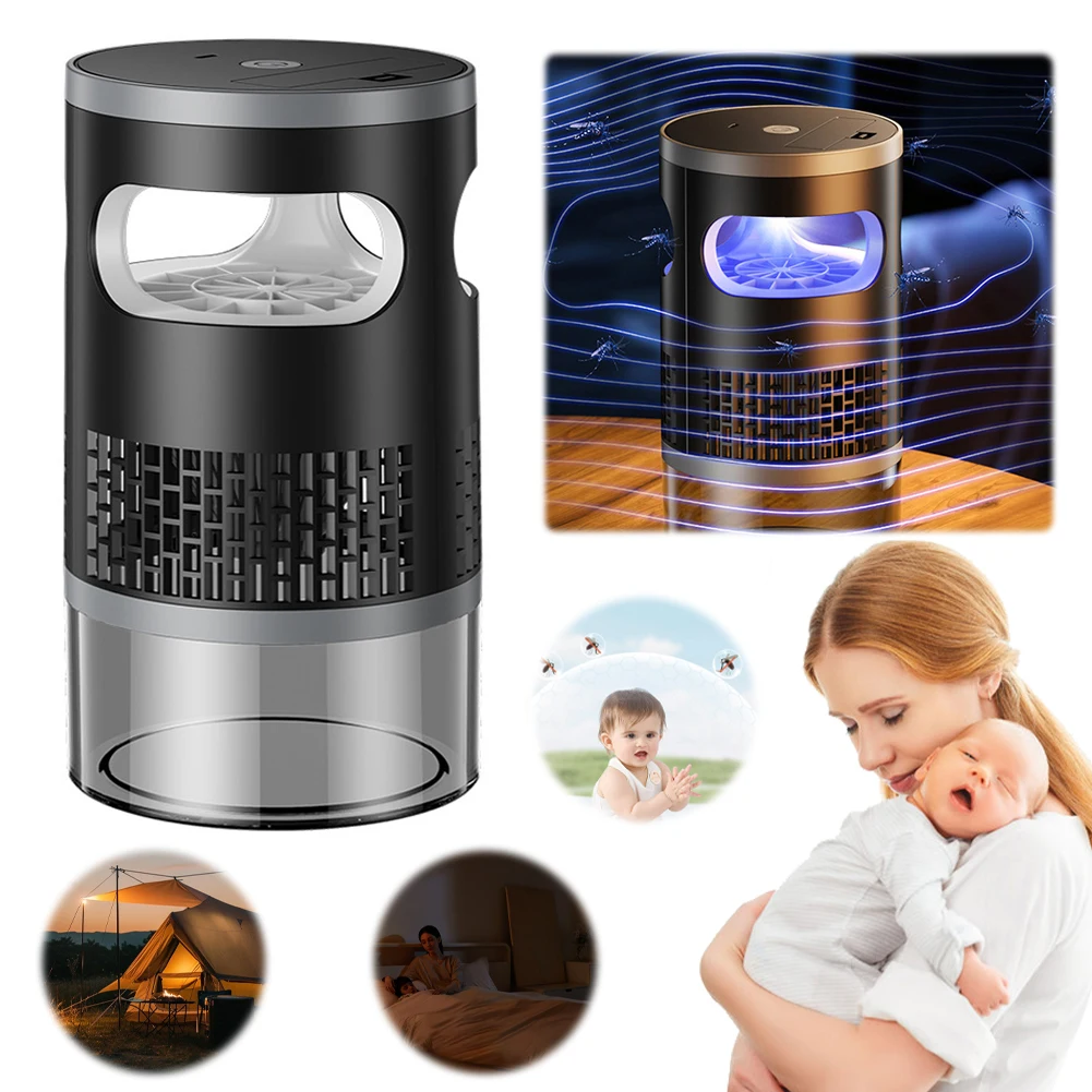 Bug Zapper Outdoor Rechargeable Electric Bug Zapper Light with LED Night Light Insect Zapper for Outside Patio Backyard Garden