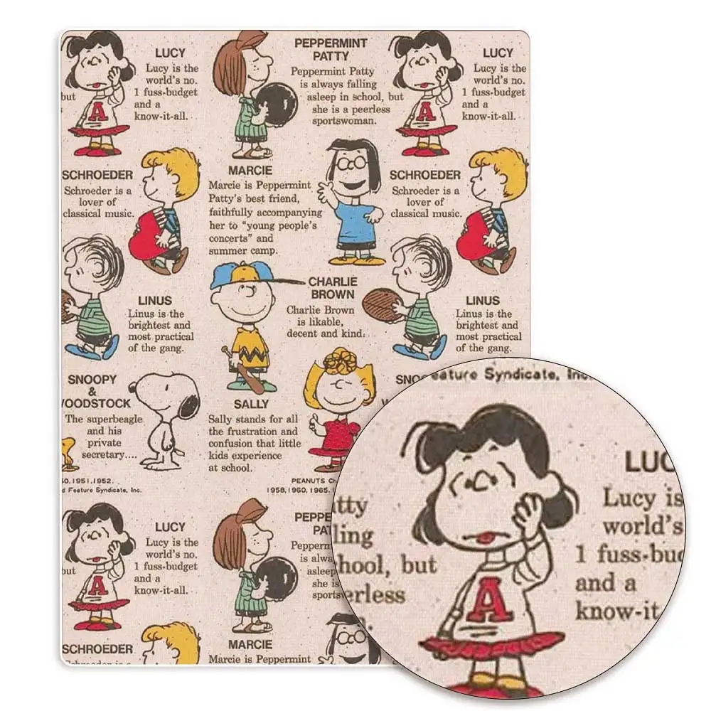 TAKARA TOMY Snoopy fabric140x50CM Cartoon printed fabric Patchwork Tissue Kid Home Textile Sewing Doll Dress Curtain