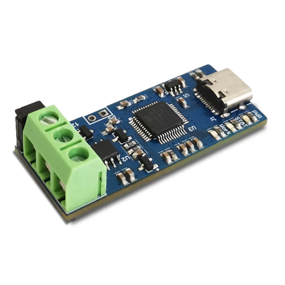 USB To CAN Module 5V Bus Protocol Analysis USB to CAN Converter Module for Industrial Use Version V2.0 Type-C Connector PCB