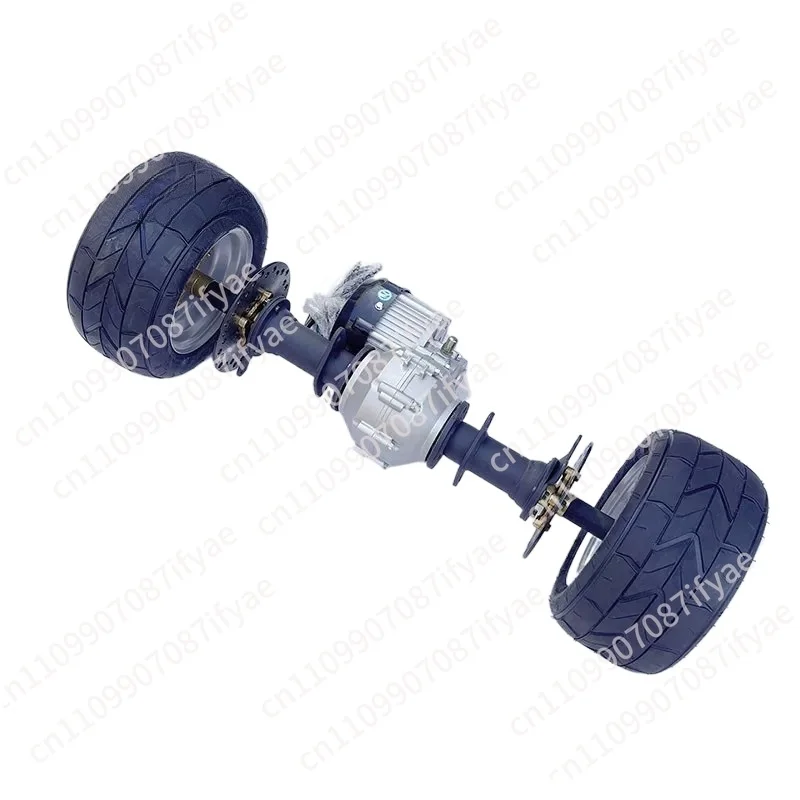 Four Wheel Electric Kart Accessories ATV Differential Disc Brake Shaft Drive Rear Axle Motor Tooth Pack 6 Inch Tires
