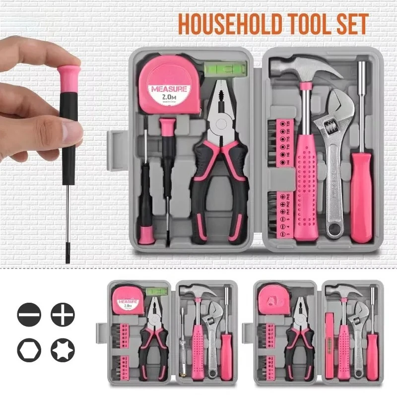 Household repair manual tool set wire cutters measuring tape wrench gift set suitable for Hi-Spec 18/19/20-piece DIY tool set