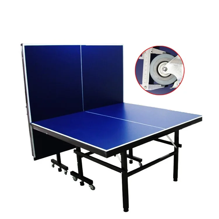 

China Tennis Table Ping Pon Table Folding 8 wheels SMC waterproof tennis table