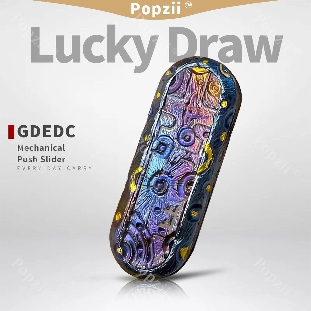GDEDC Zirconium Intensive Paragraph Mechanical Push Slider Fidgeting toys Office Stress Relief Gadgets Anxiety Toys