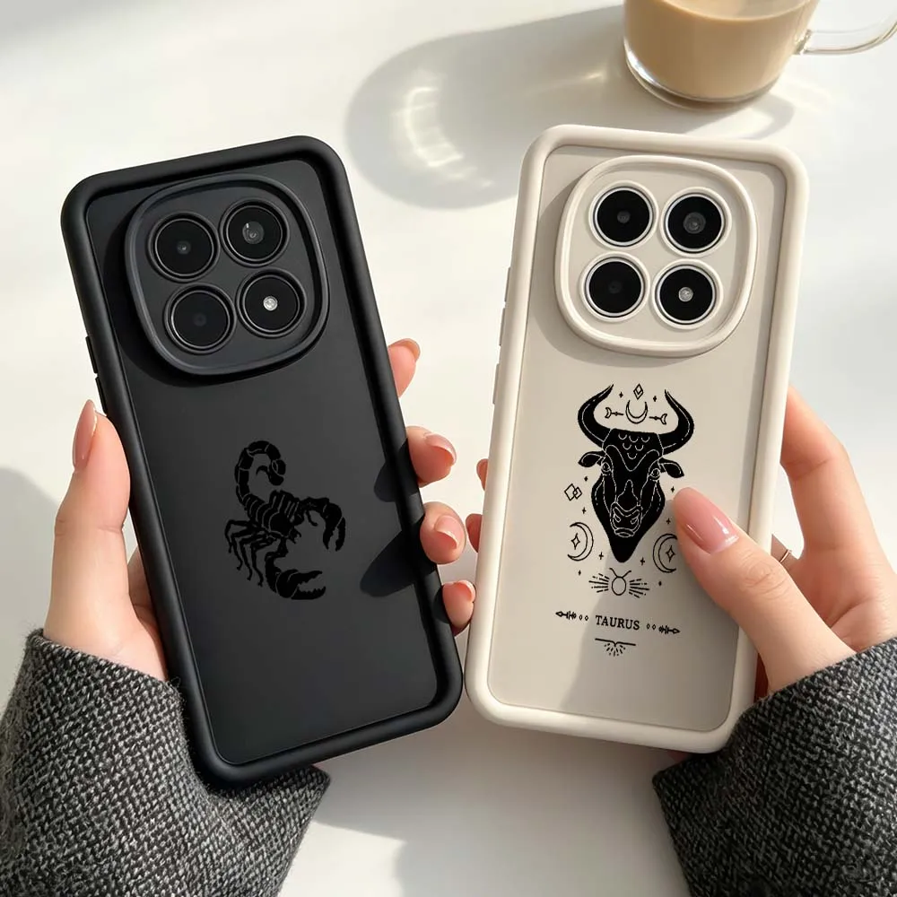 

Cartoon Angry Cow Phone Case For Xiaomi Redmi Note 15 14 13 13R 12 12R 11 11E 11T 11S Pro Plus 5G Eye Ladder Cover