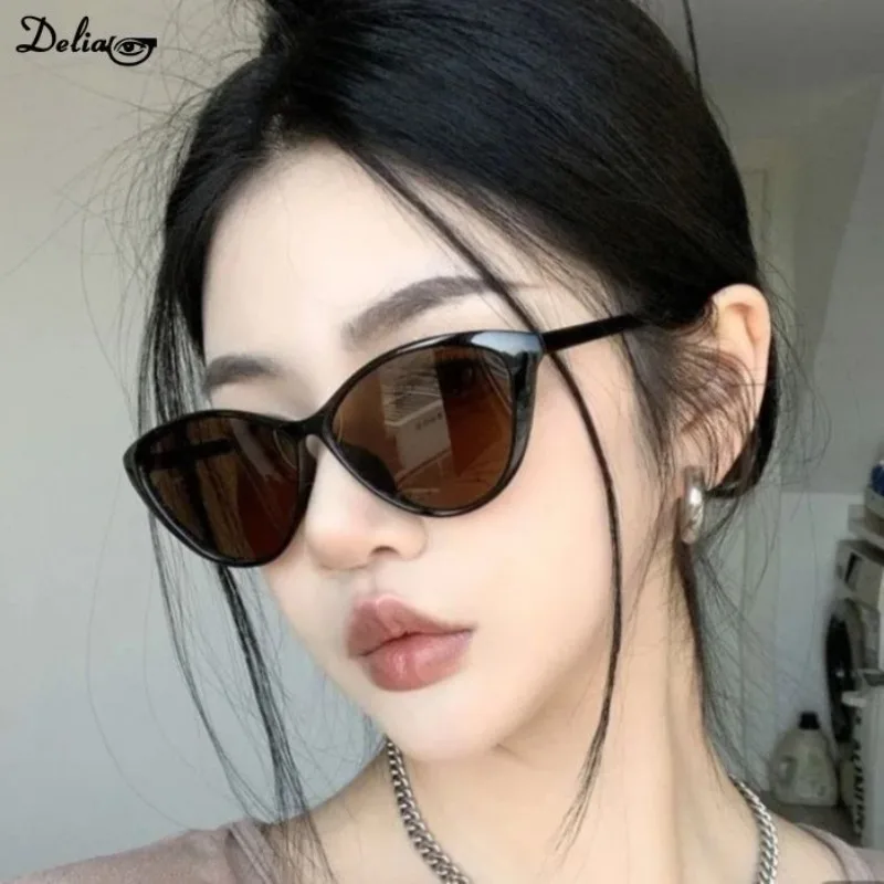 Retro Cat-eye Sunglasses Female Polygon Net Red with Plain Mirror Tawny Sunglasses Frame Glasses Sunglasses for Women