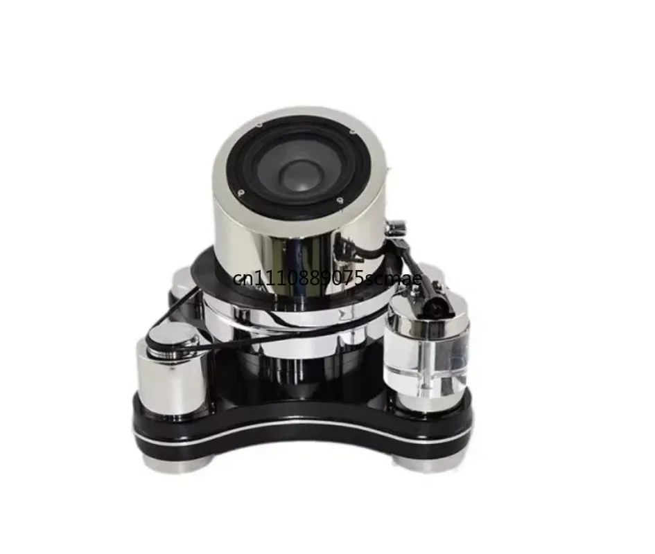 Black Minimalist Stainless Steel Vinyl Record Player Turntable Wood Grain for Home Hotel Club Vintage Music Decoration