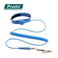 Pro'skit Clean Room Adjustable Anti Static Bracelet Electrostatic ESD Discharge Cable Wrist Band Strap With Grounding Wire