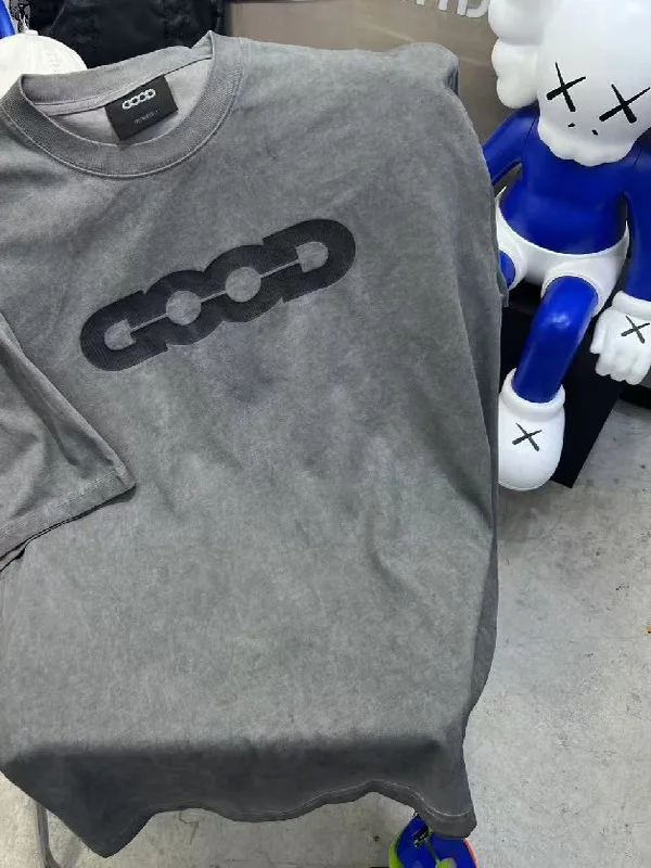 

Футболка Good Old White 2025 New Hot S с эффектом потертости, с логотипом и принтом, молодежная, свободного кроя, из хлопка