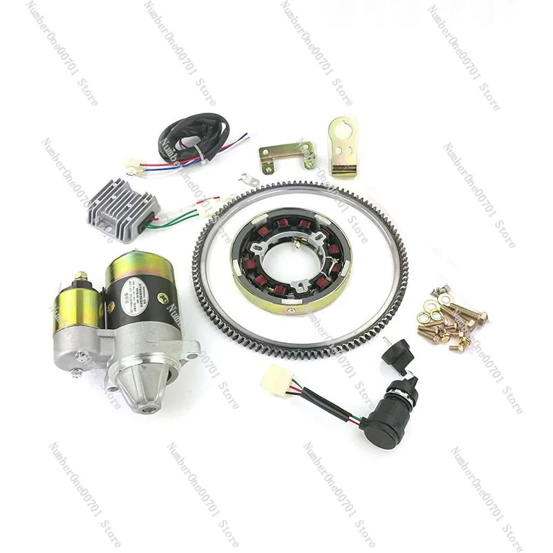 Air-cooled diesel engine, micro-tiller, accessories 173F 186FA 188F 192 electric start, full set of starting and modification
