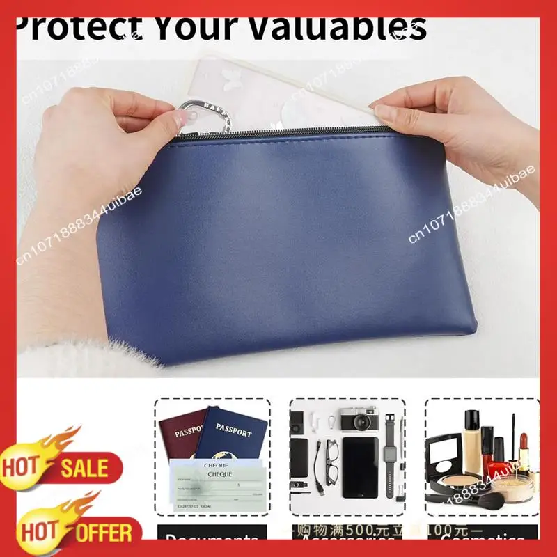 B47C Money Pocket 11 X 6.25 Inches, Secure Bank Pocket Forcoins, Bills, Checks, Invoices, Cosmetics