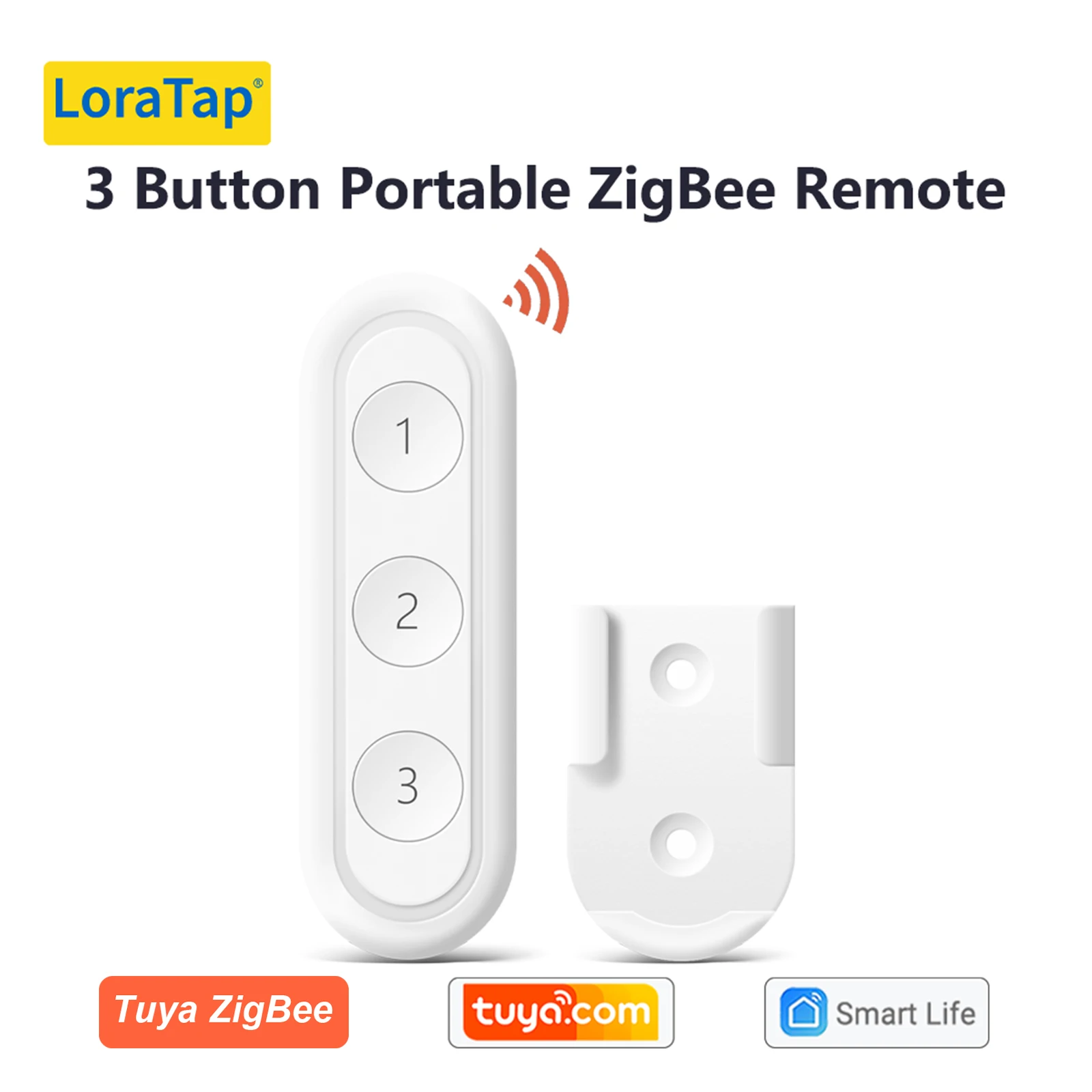 LoraTap ZigBee 3.0 Wireless 14 EU US Push Button Remote Tuya Scene Automation Control Switch Smart Life App Hub Need