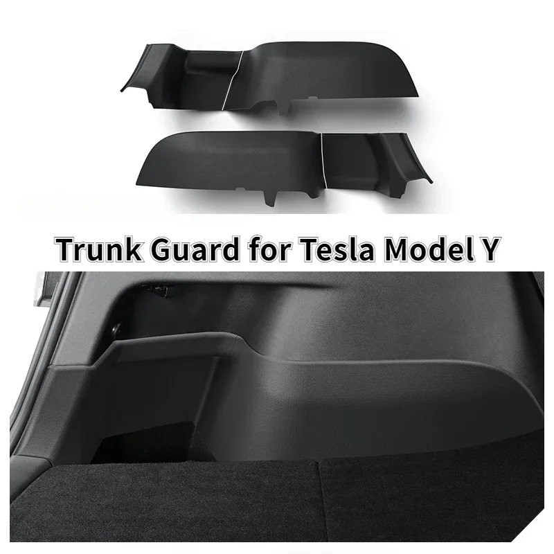 Car Trunk Guard for Tesla Model Y 2021-2024 TPE Tail Box Side Fully Wrapped Protective Panel Wear-resistant Car Mat Accessories