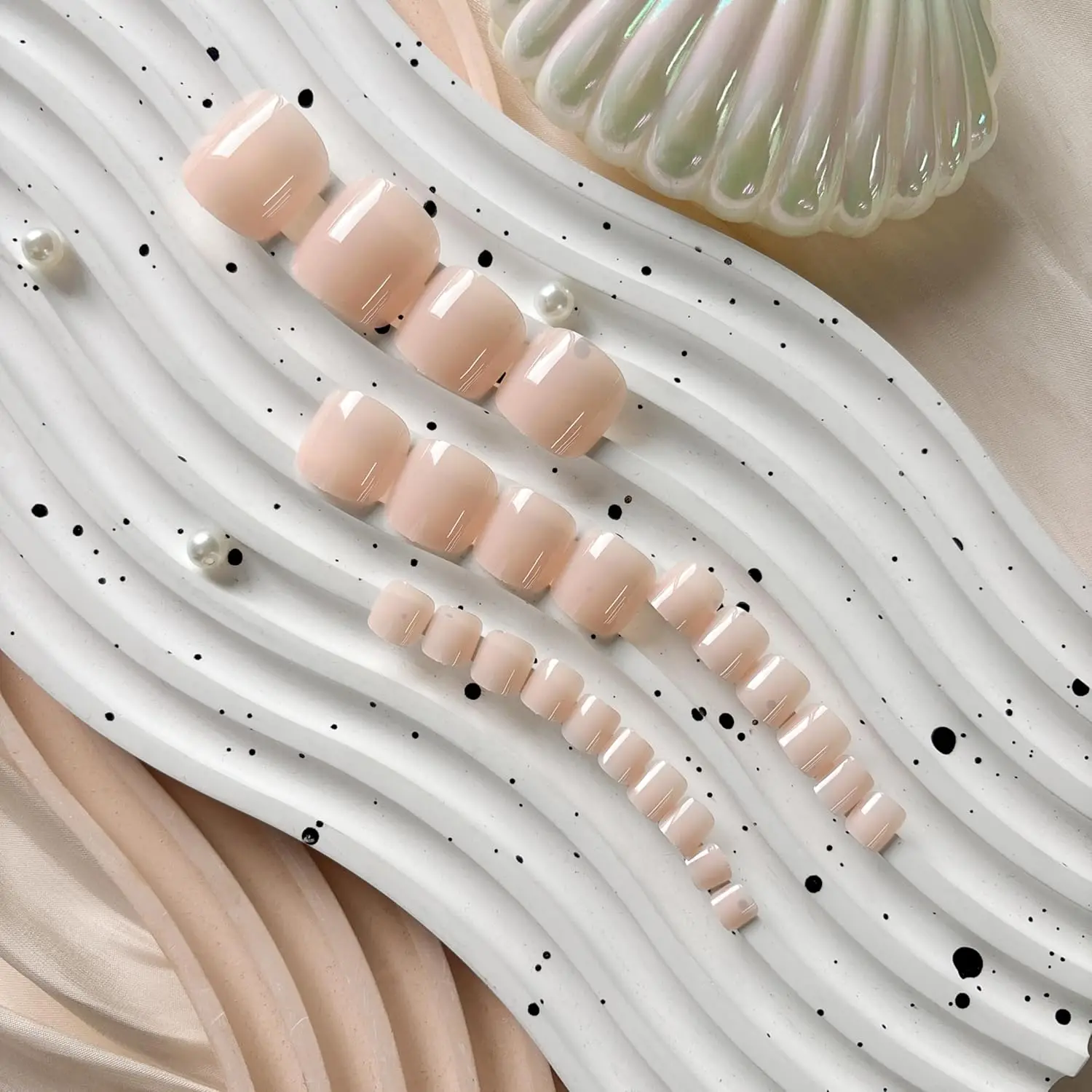 100 قطعة/صندوق أظافر مضغوطة، أظافر صناعية للنساء، أظافر صناعية ملونة باللحم، طرف أظافر أكريليك قصير مربع أظافر وهمية