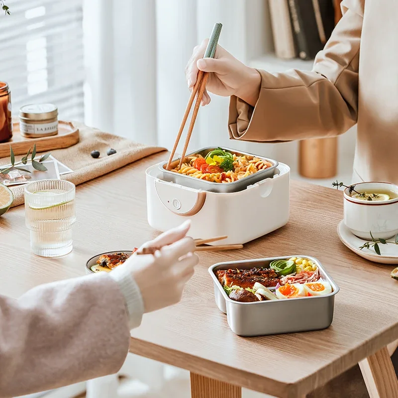 Lancheira elétrica portátil para adultos, Aquecimento plug-in, Caixa de alimentos para trabalhadores de escritório, Portátil, Marmita