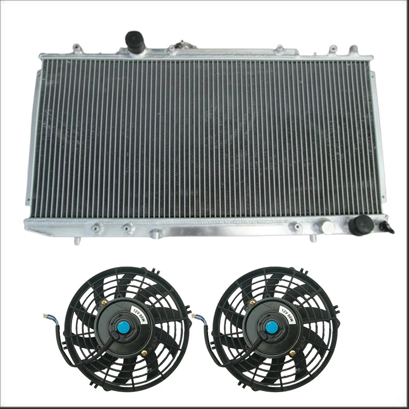 Aluminum Radiator+Fans For TOYOTA CELICA GT4 ST185 3S-GTE 1989 1990 1991 1992 1993 89 90 91 92 93 MT