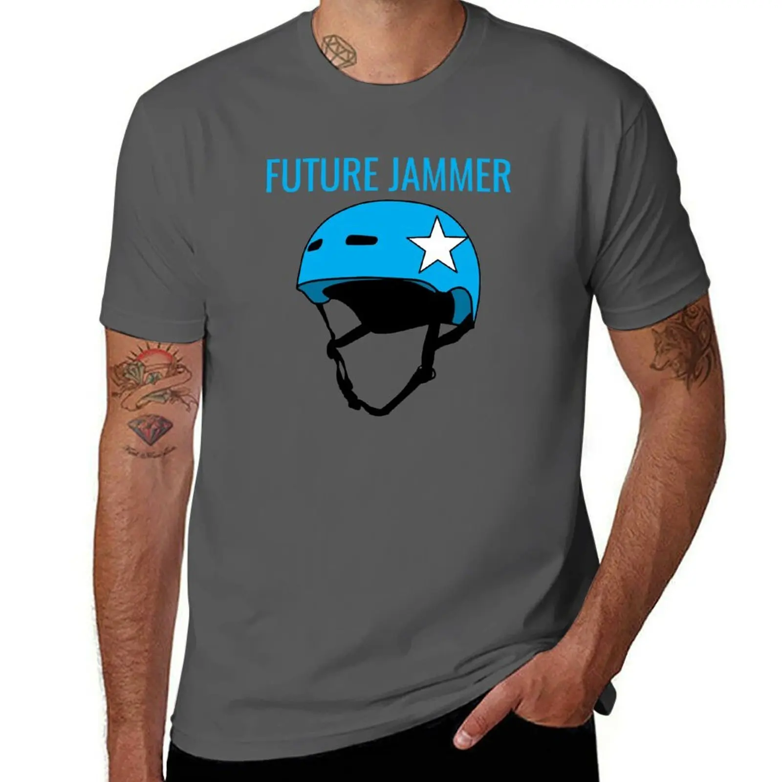 Future Jammer T-Shirt Basic Solid Color Short Sleeve T-Shirt