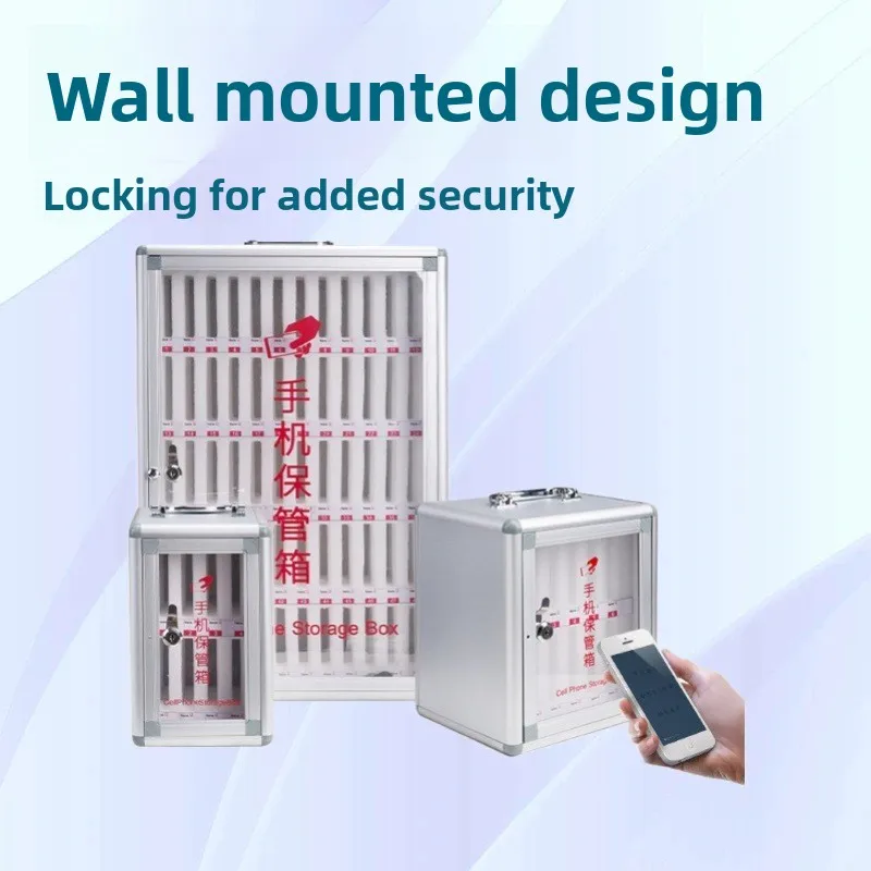 wall-mounted-phone-storage-locker-with-lock-and-key-aluminum-alloy-classroom-and-office-phone-organizer-cabinet-for-employee