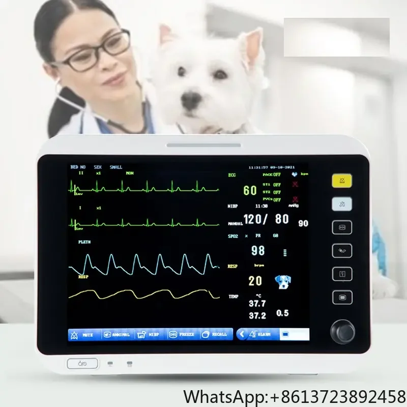 

ZY-VM12 CE Certified Multi-Parameter Patient Monitor for Animal Clinics & Farms Veterinary Monitoring Device