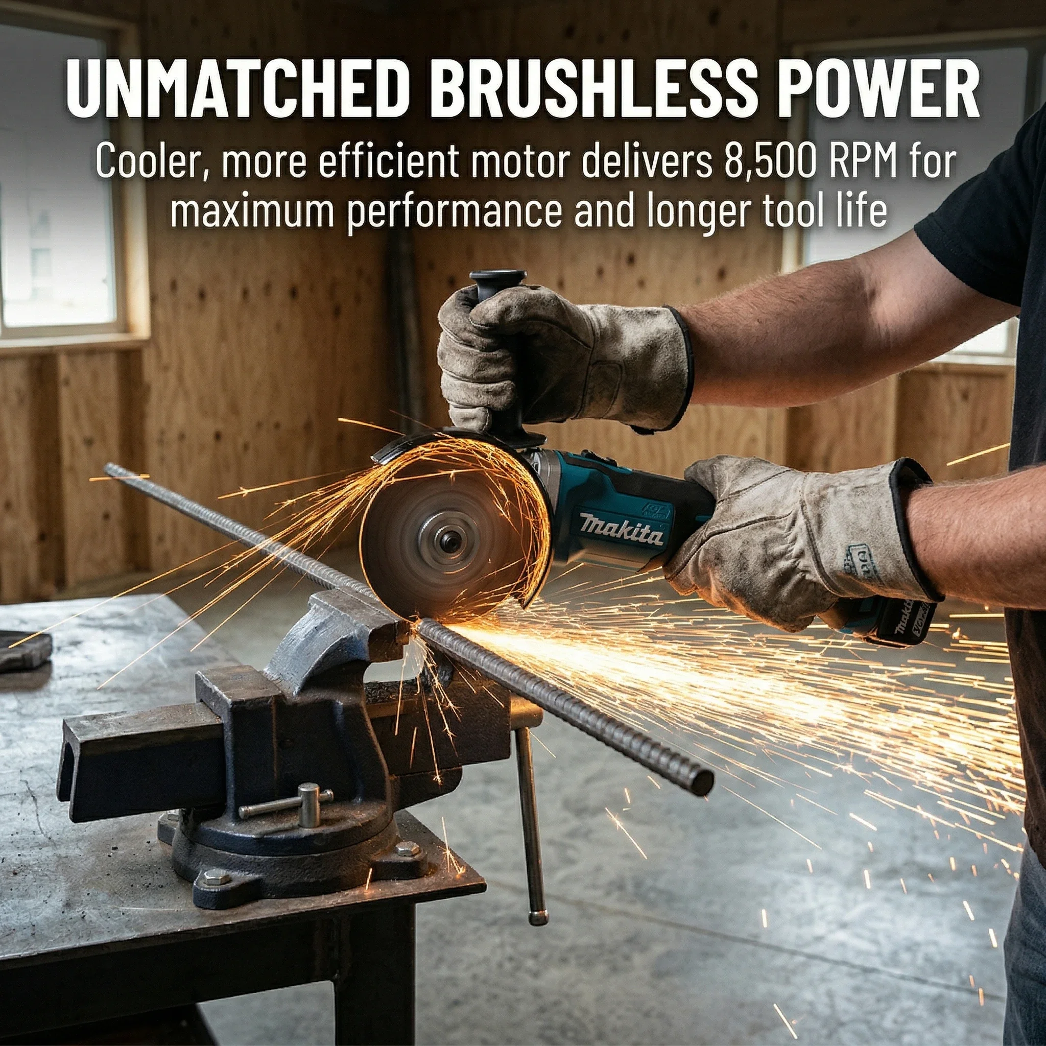 Makita DGA404 18V 100mm Elektrowerkzeug Schleifgerät Kabelloses Elektrowerkzeug Elektrischer Winkelschleifer Bürstenloser Schleifer – Detail 7