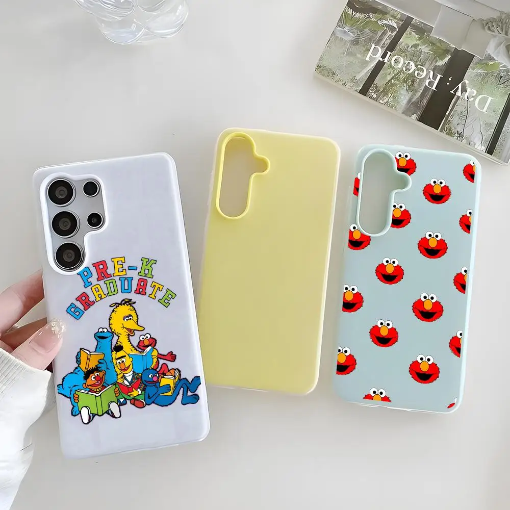 Sesamestreet Phone Case Clear TPU Case For Samsung S22-S26, 2-in-1 Detachable Card Holder