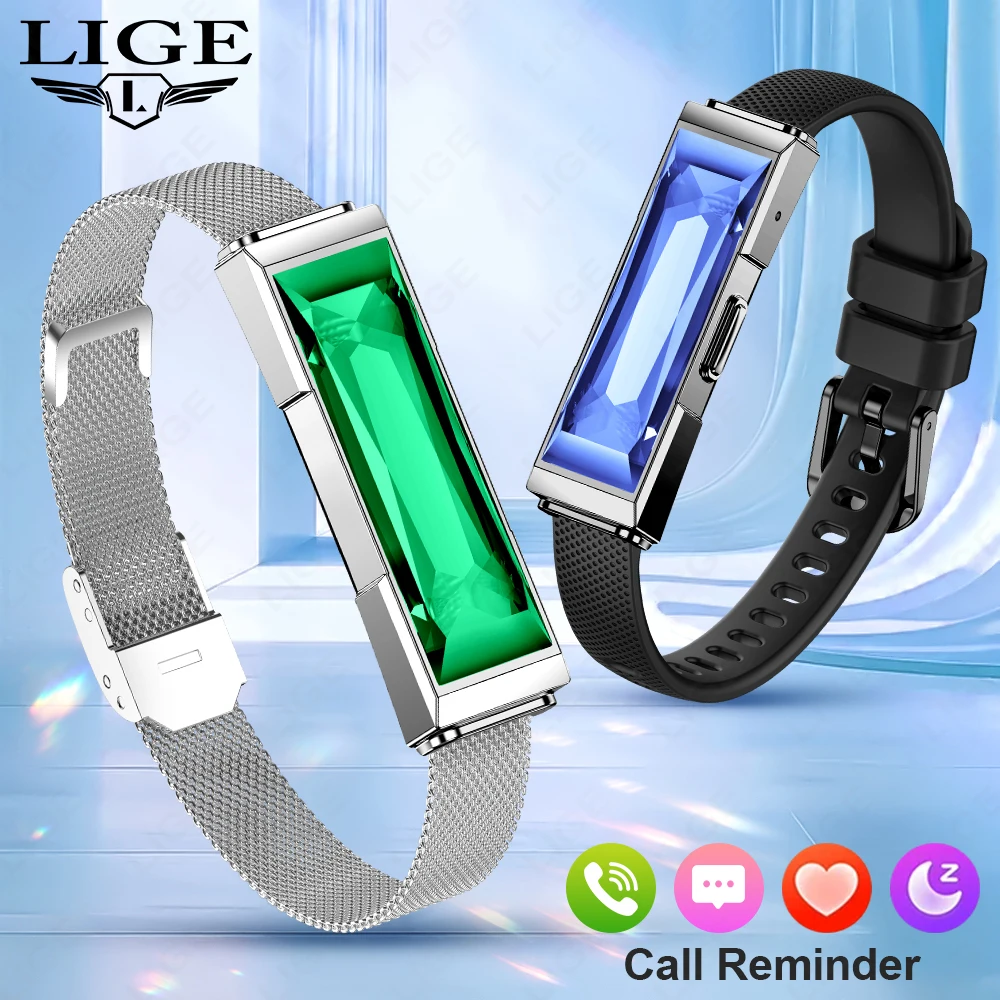 

New Call Reminder Smart Bracelet Women Men Health Fitness Tracker Heart Rate Blood Oxygen Sleep Monitor Fashion Smart Wristbands