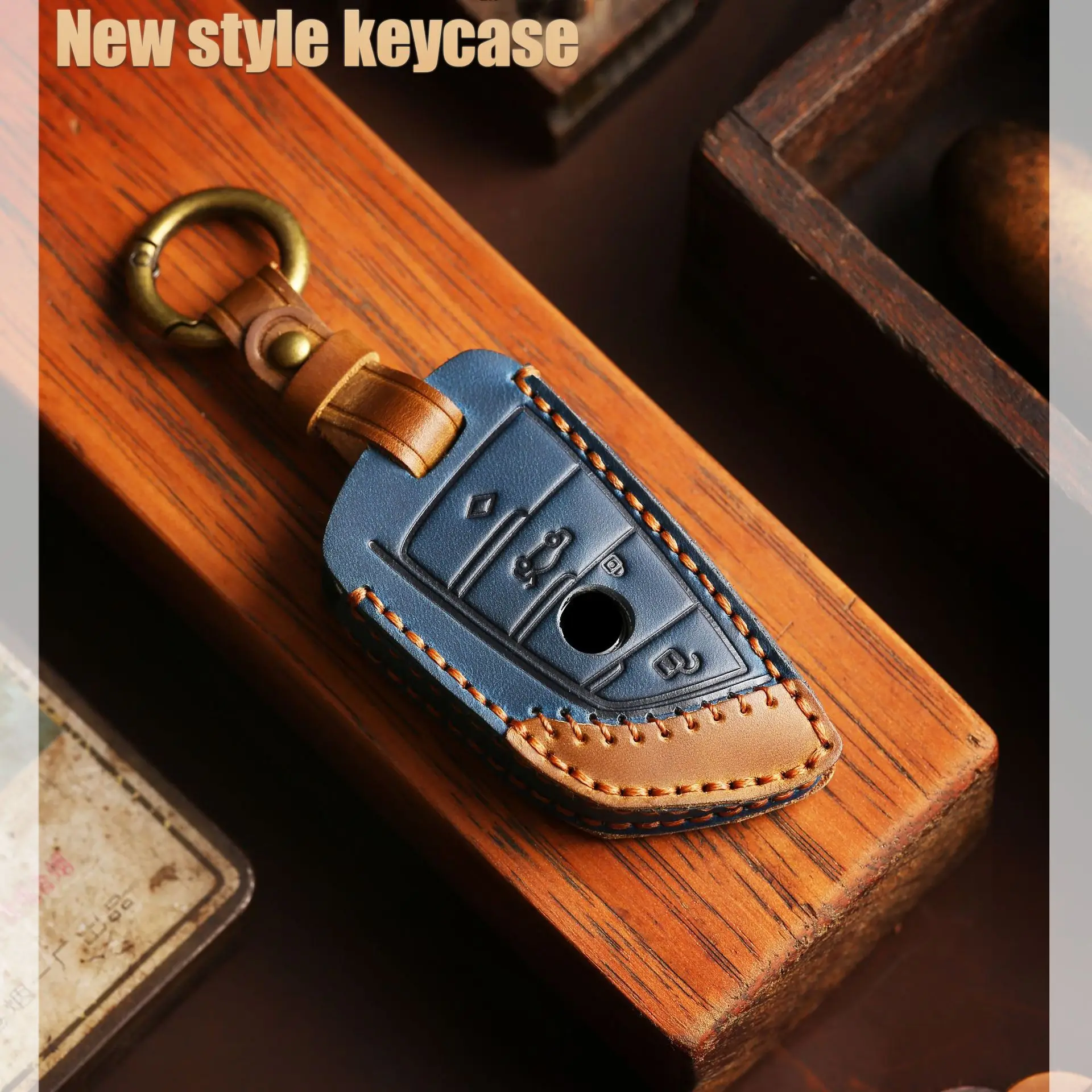 

Leather Car Key Fob Case Cover for For BMW 1 3 5 7 Series X1 X3 X4 X5 F10 F15 F16 F20 F30 F18 F25 M3 M4 E34 Keychain Accessories