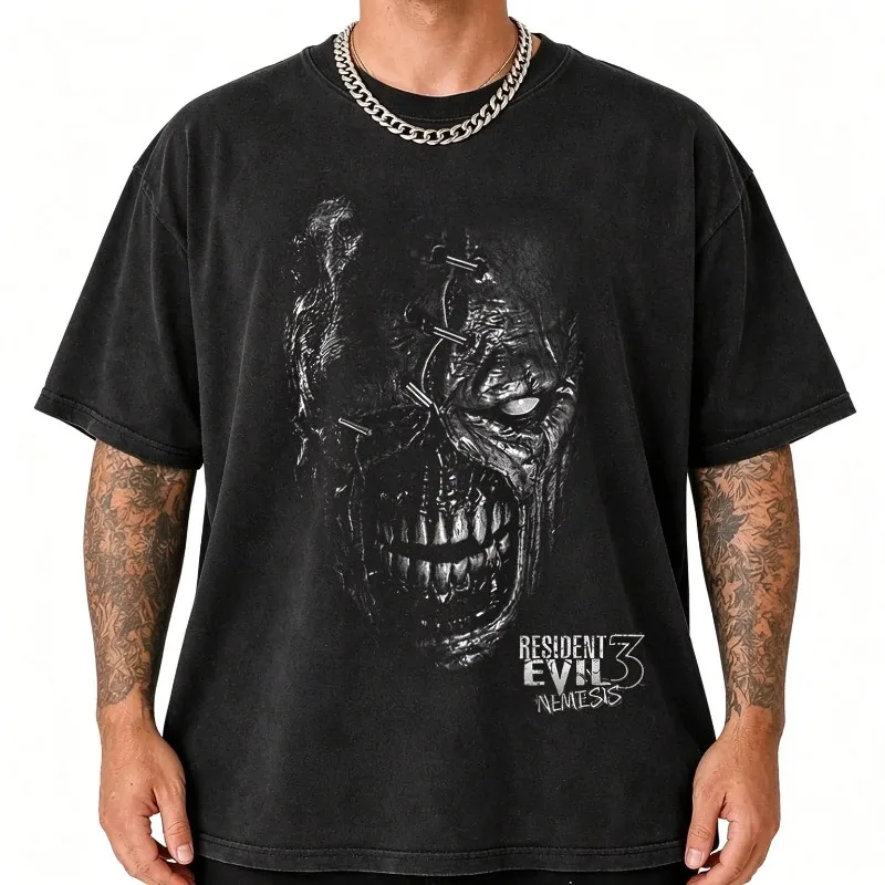 Men's T-shirt Biohazard 3 T-shirt, Revenge Goddess Survival Horror Game T-shirt, Suitable for All Seasons, Unisex T-shirt Y2K