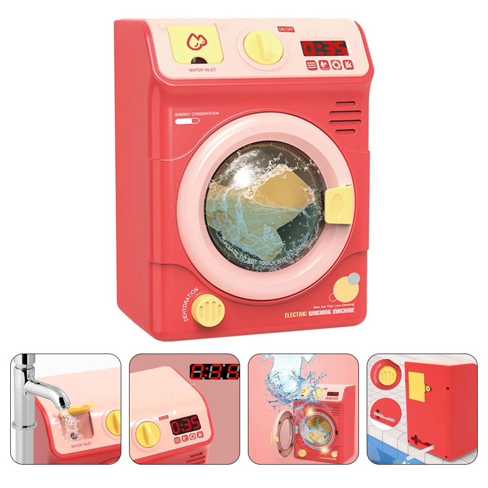 Simulation Washing Machine Toy Electric Toys Kid Simulated Toddlers Appliance Household Plastic Pretend Model Child