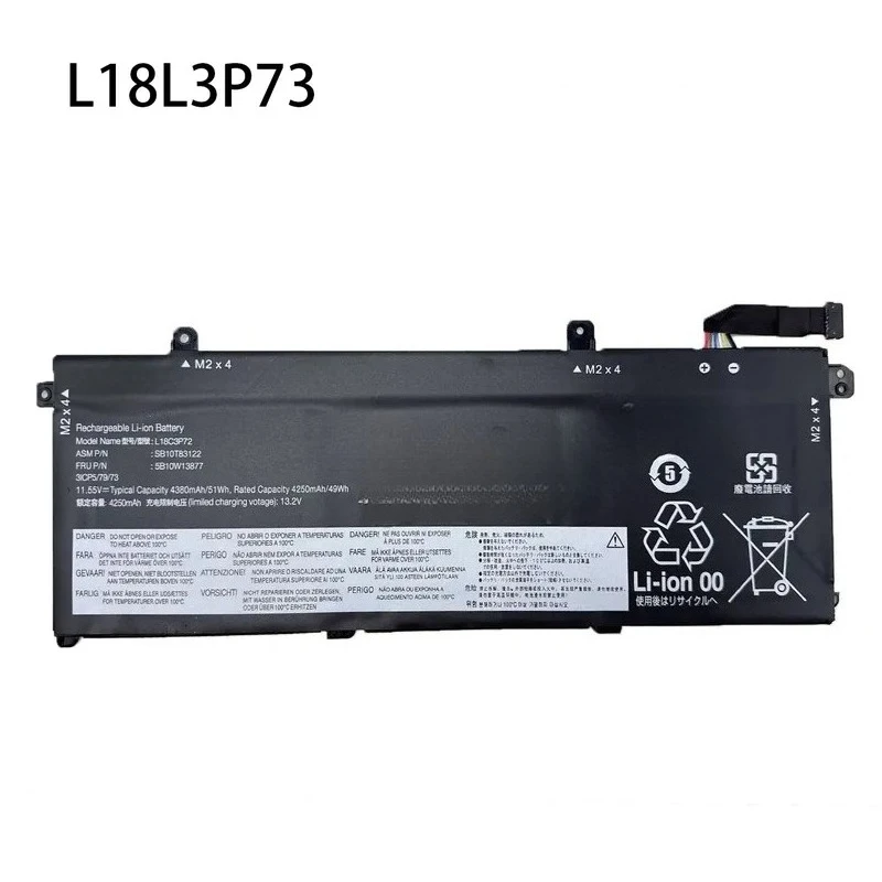 for Lenovo L18M3P74 L18M3P73 L18L3P73 L18C3P72 L18C3P71 Battery Replacement High Capacity Rechargeable Li-ion Laptop Battery