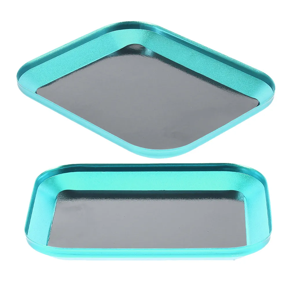 

Набор из 2 магнитных лотков для винтов из алюминиевого сплава, легкий органайзер для деталей, для механиков, гаражей, держатель для винтов и гаек, магнитное основание