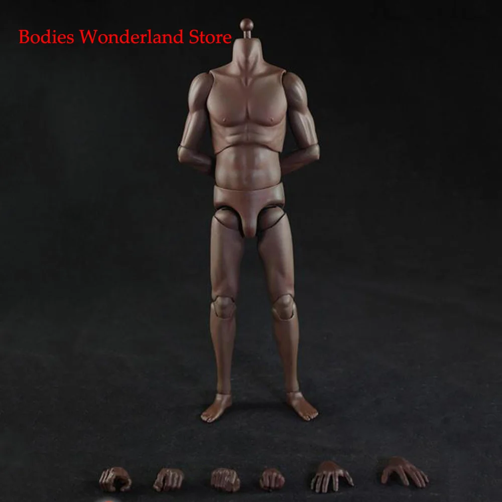 

Black Skin HAOYU TOYS 1/6 Dark Skin Male Super Movable Joints Strong Muscular Increased EB Body Model for 12'' Action Figure