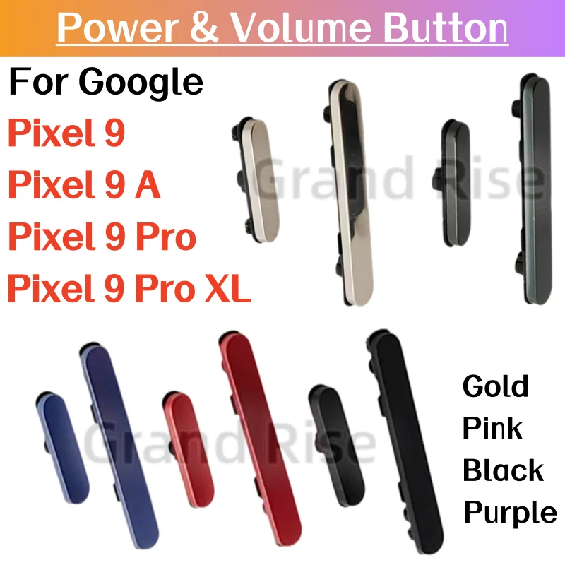 Phone Power On Off Volume Control Side Key External Volume Button For Google Pixel 9 9A 9Pro XL  Repair Replacement Button Parts